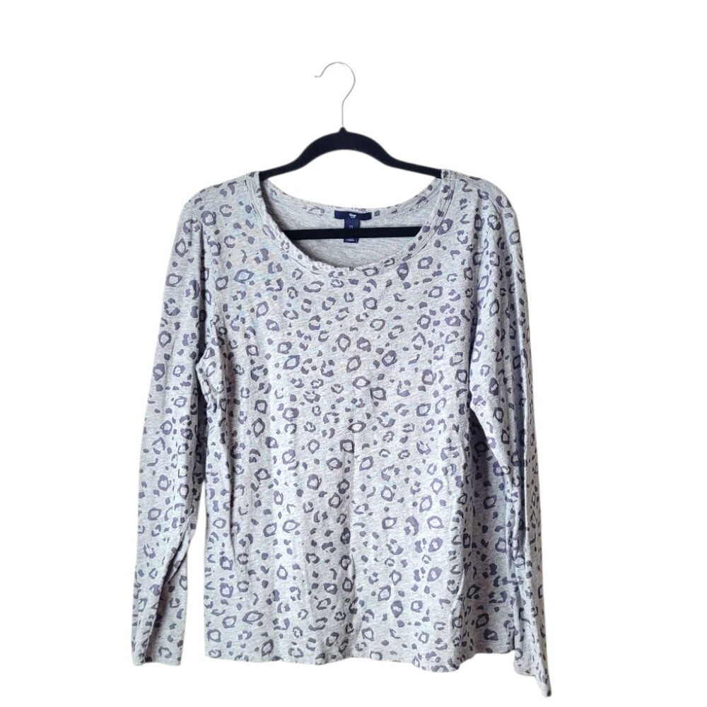 Old Navy Animal Print Long Sleeve Blouse